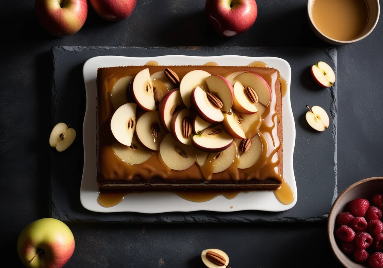 Yeast Sheet Cake with Apple and Almonds