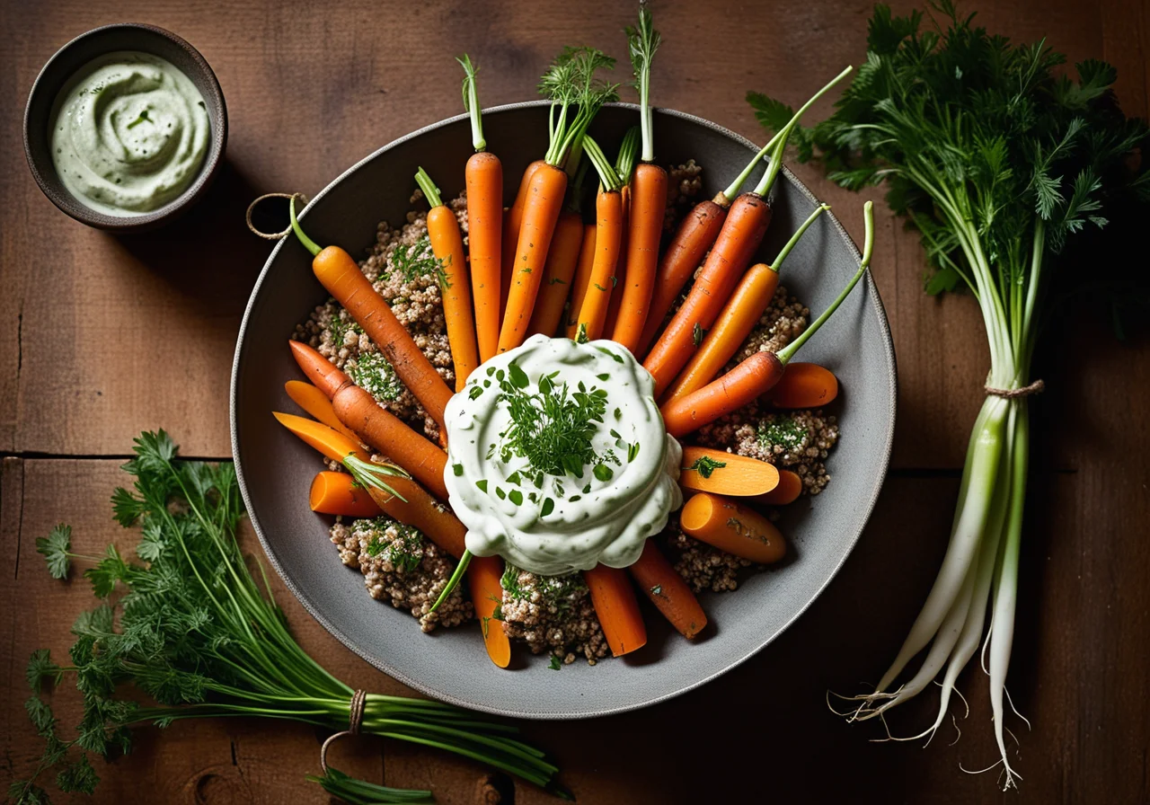 Vegetables with Buckwheat and Herb Quark