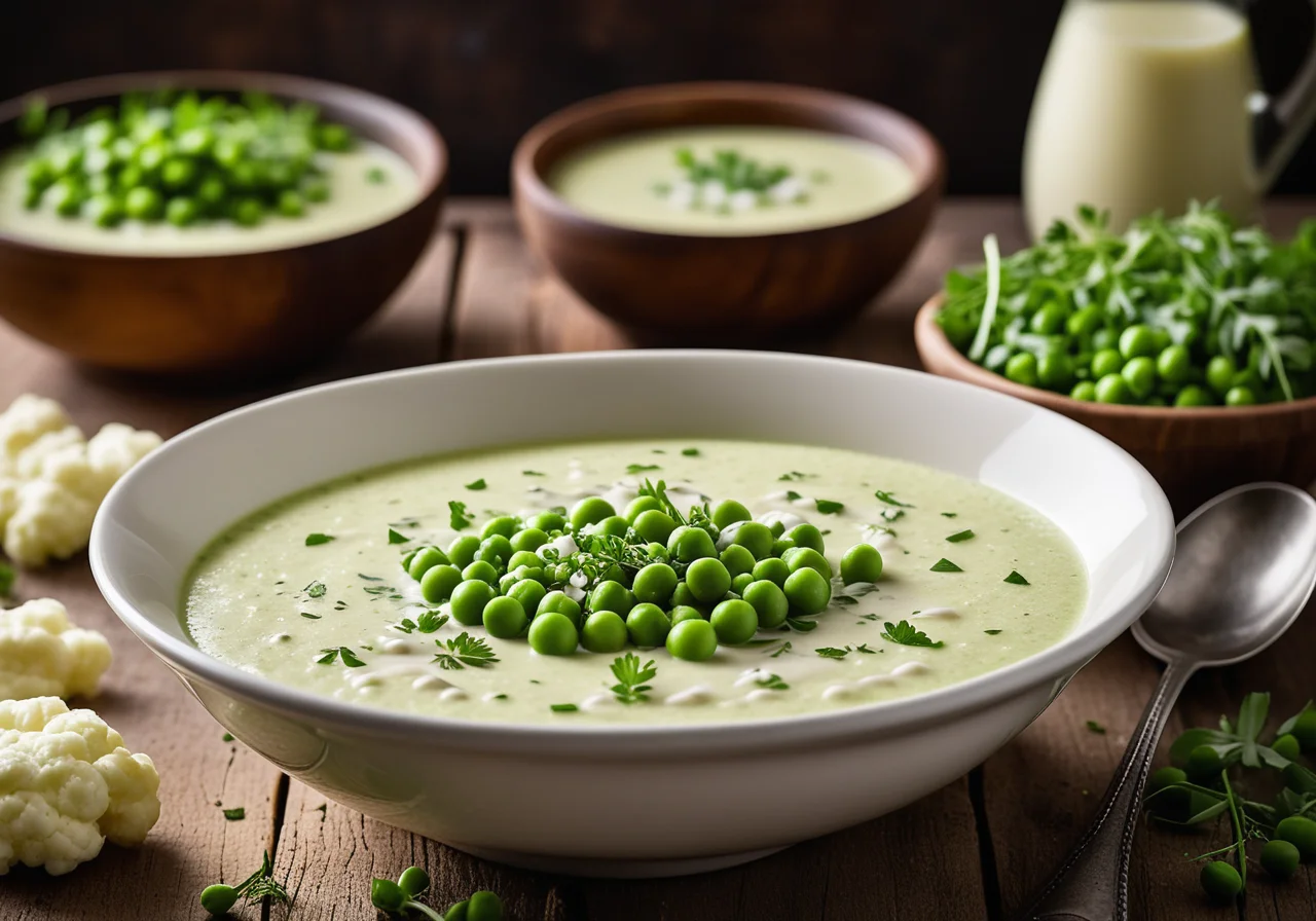 Pea Soup with Cauliflower
