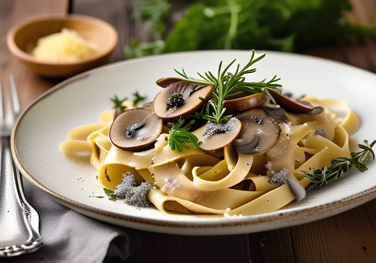 Tagliatelle with Mushroom Sauce