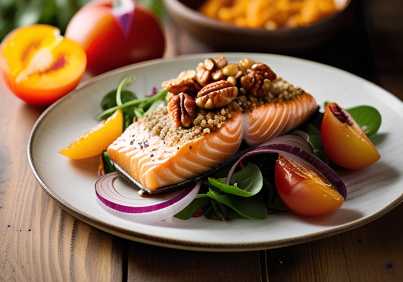 Salmon with Walnut Crust