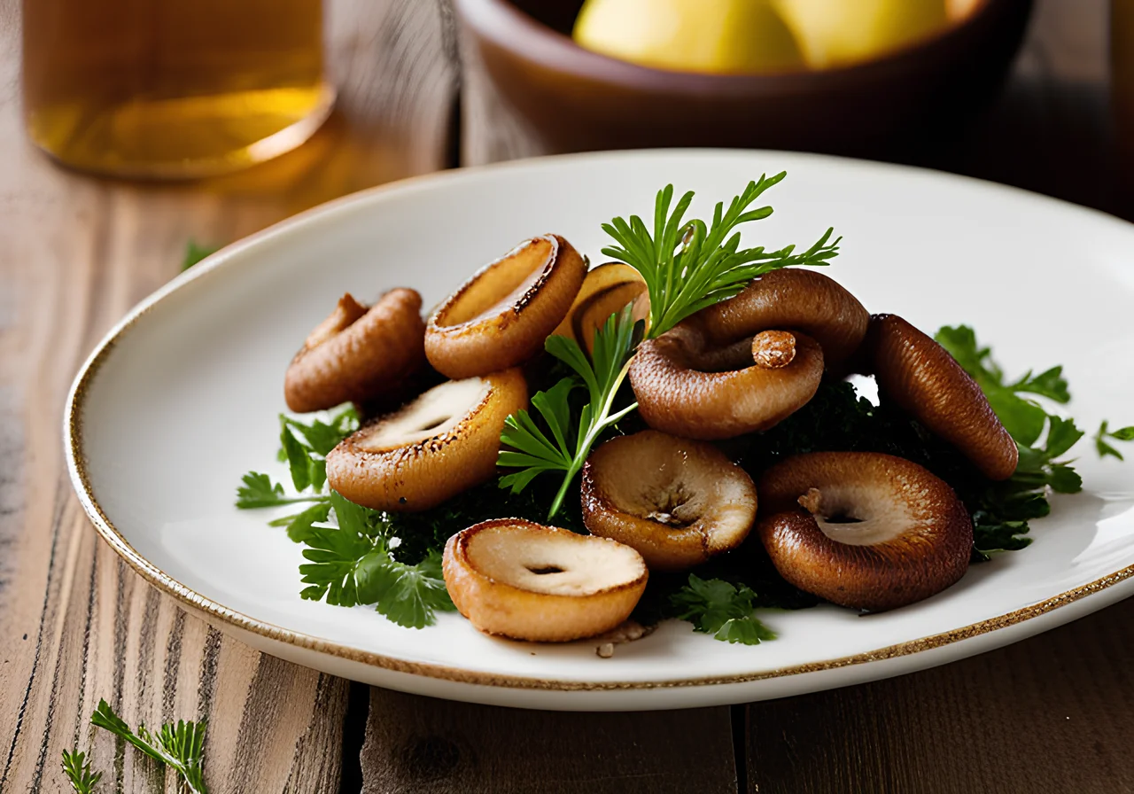 Pan‑fried Mushrooms with Onions