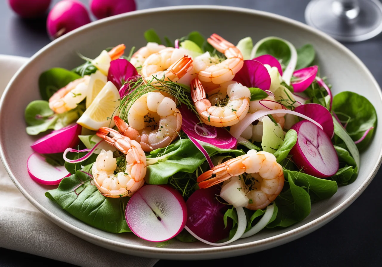 Crispy Shrimp Radish Salad