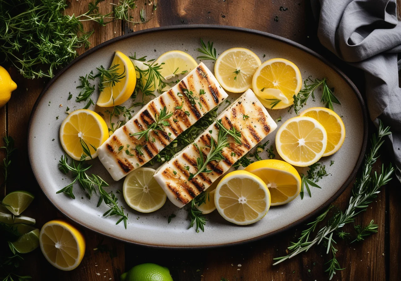 Grilled Cod with Limes and Lemons