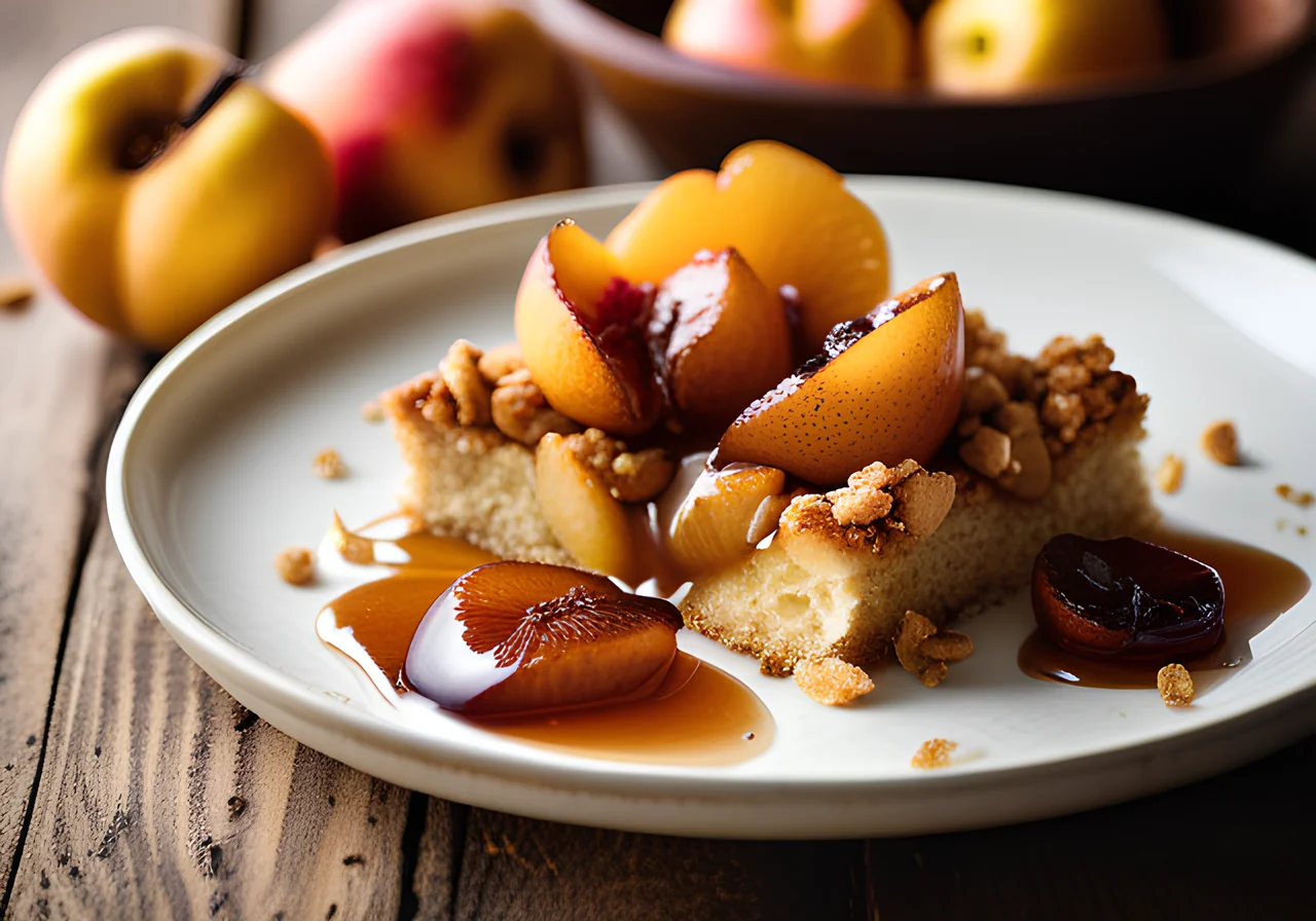 Poached Quince Crumble