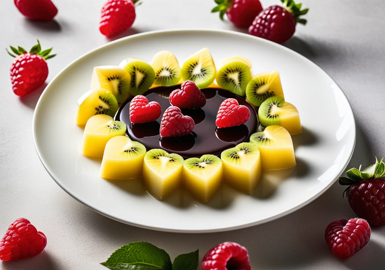Jelly Hearts with Fruit