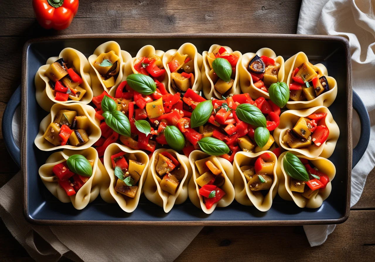 Stuffed Pasta with Vegetables and Parmesan