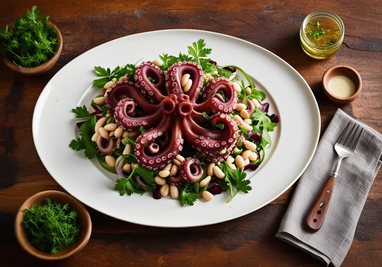 Octopus Salad with White Beans