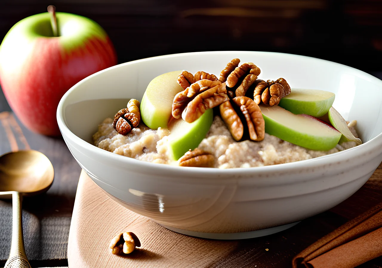 Overnight Oats with Apple and Walnuts