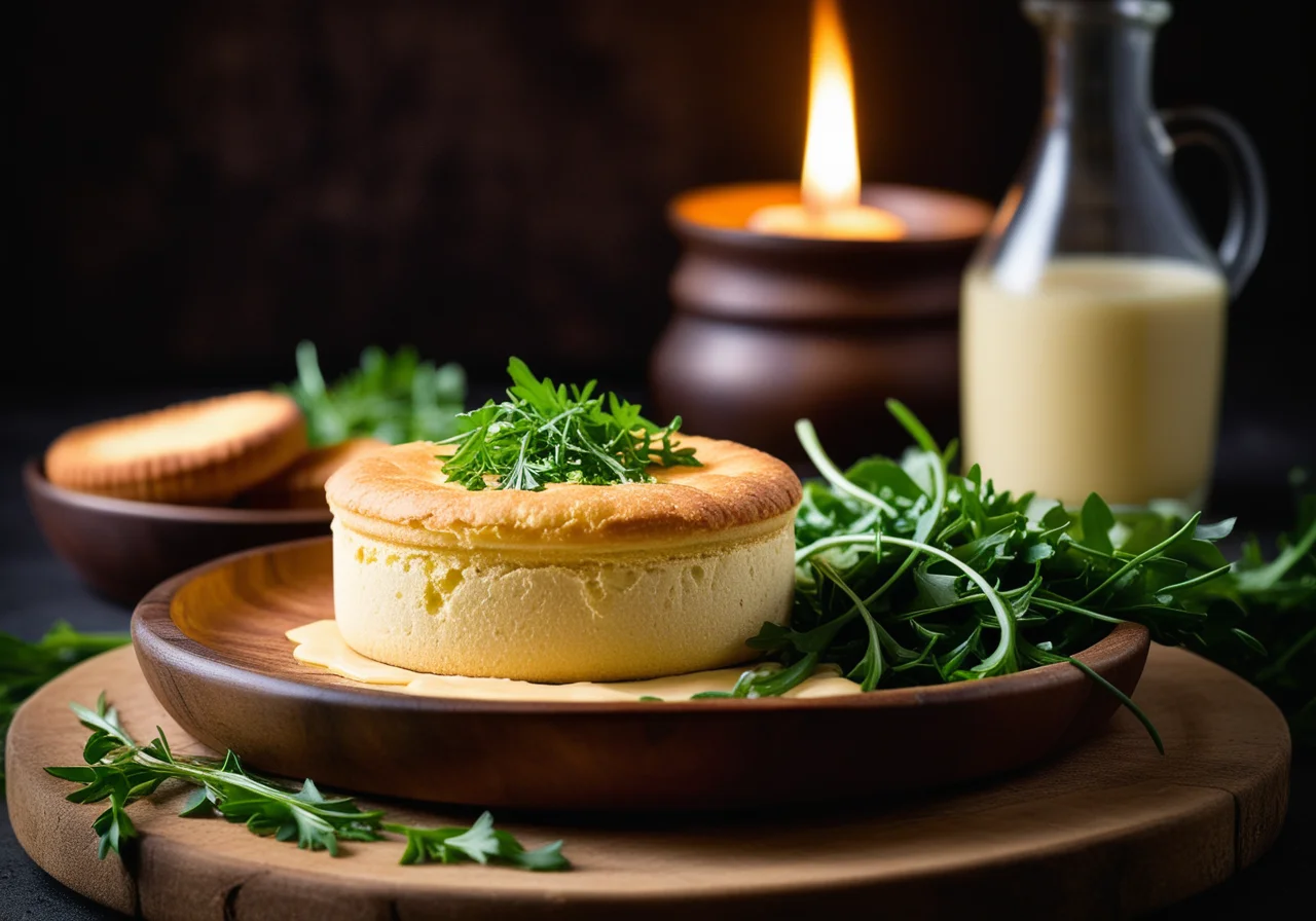 Goat Cheese Soufflé with Chives