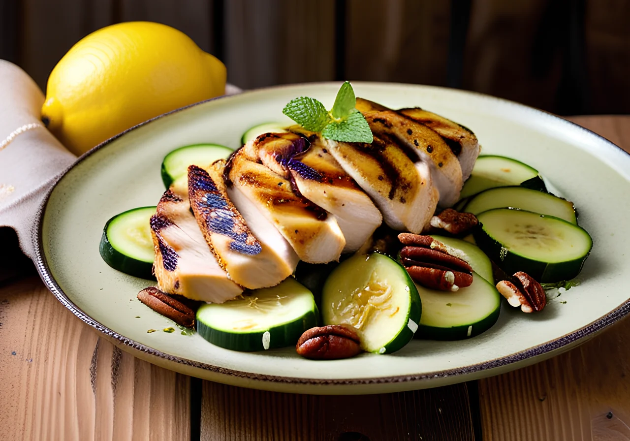 Chicken Zucchini Salad with Nuts
