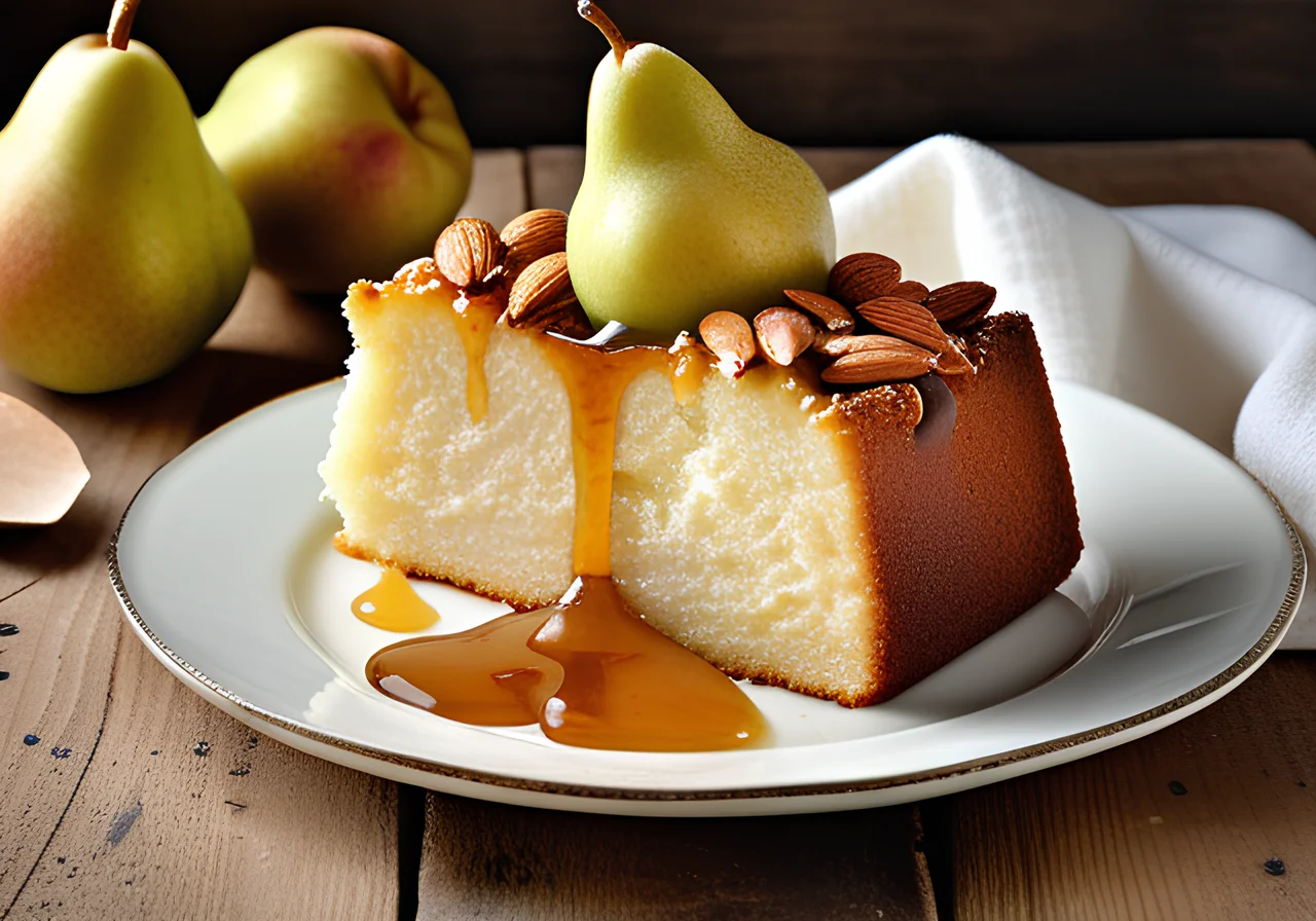 Yogurt Cake with Pears