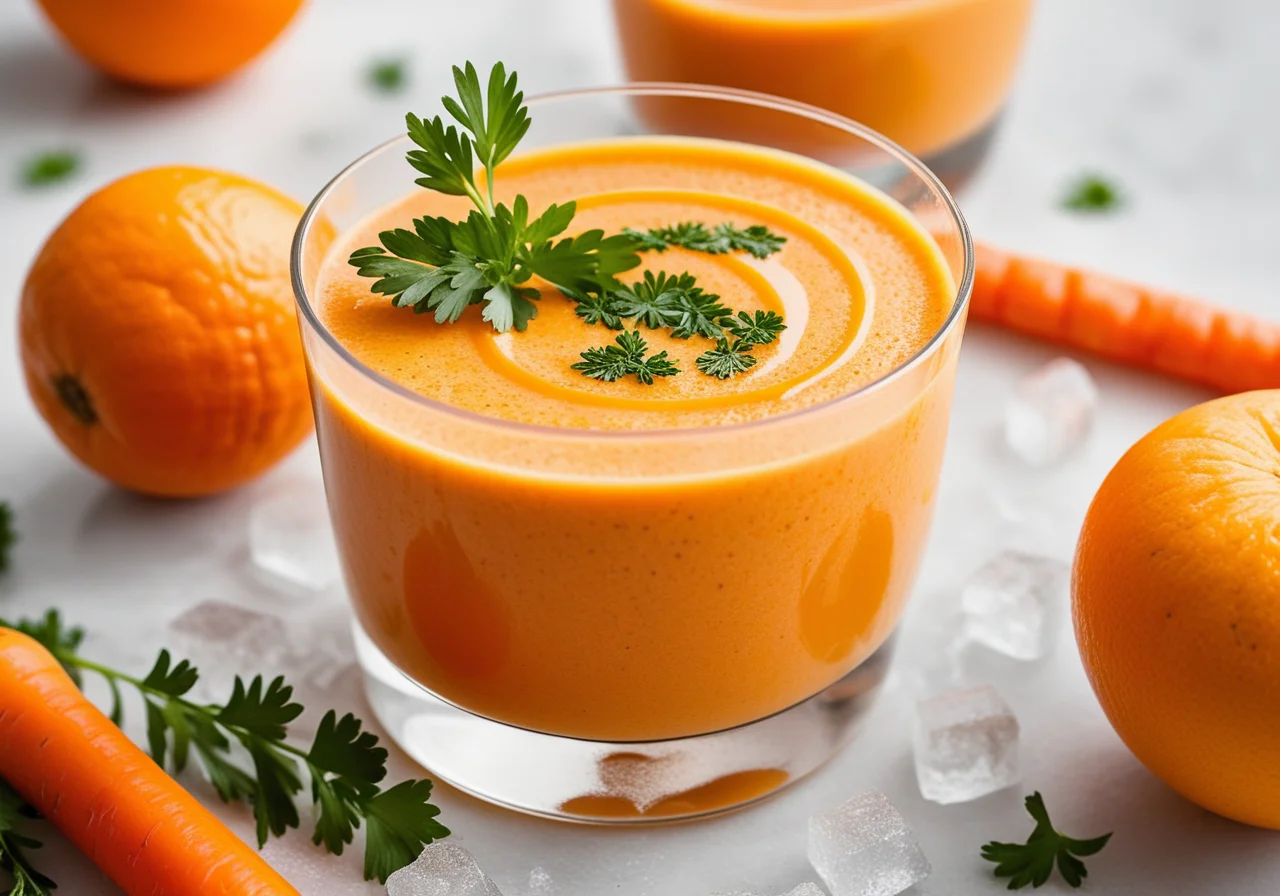 Carrot Orange Smoothie with Coriander