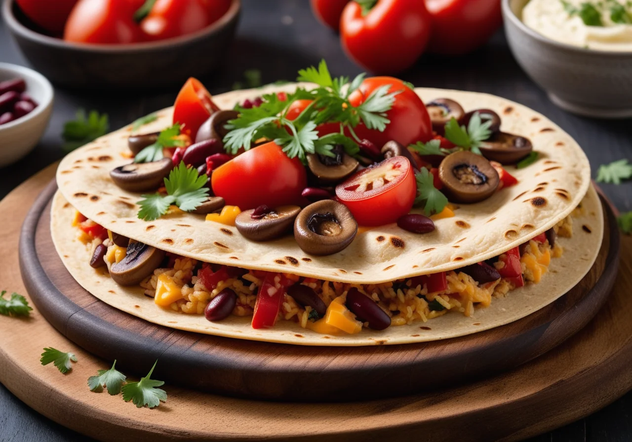 Wheat Tortillas with Bean Filling