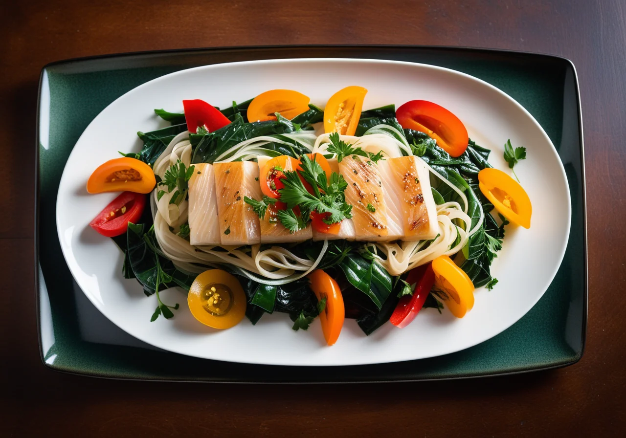 Viktor Fish in Asian Style with Swiss Chard