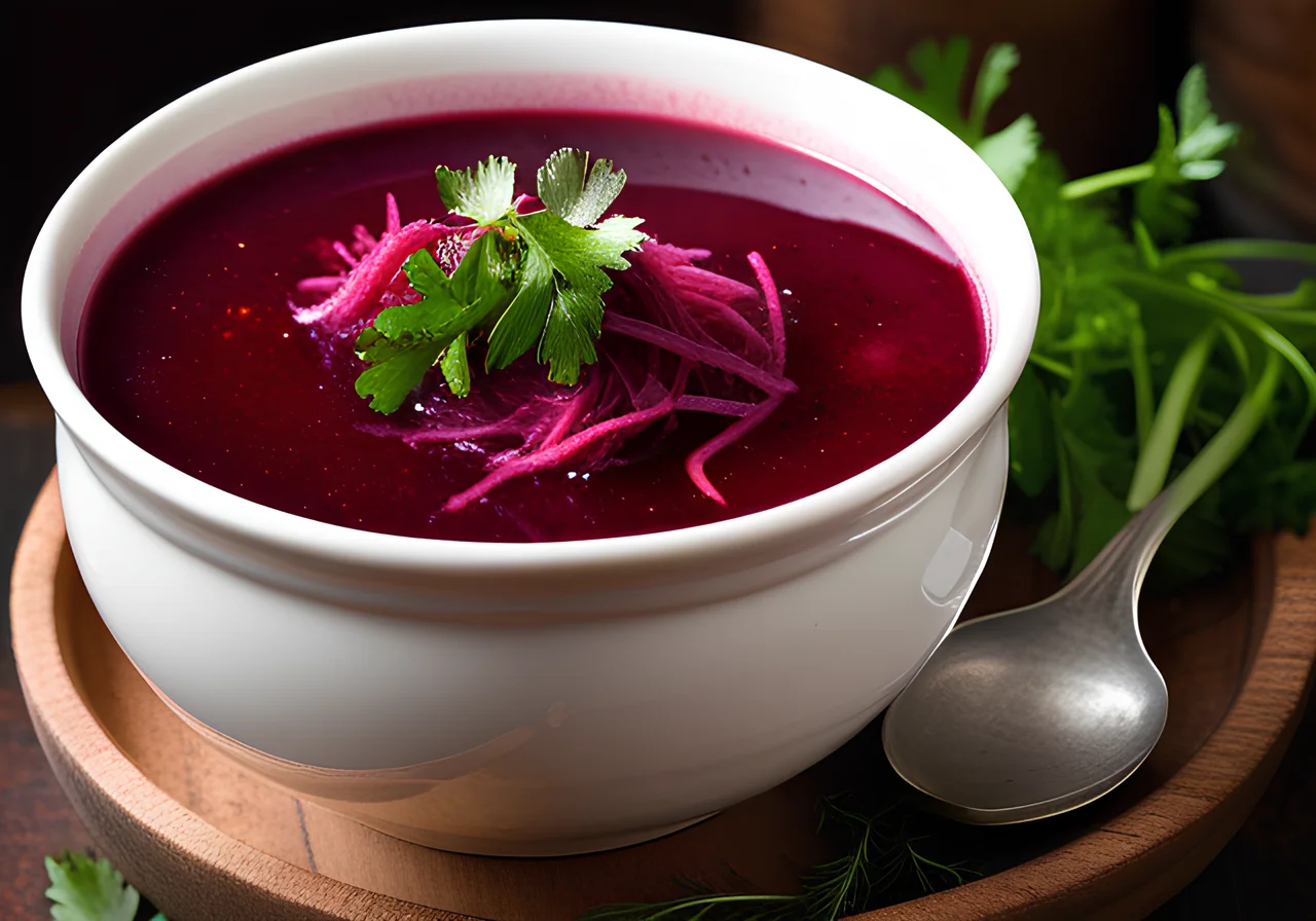 Beetroot Soup with Meat (Borscht)