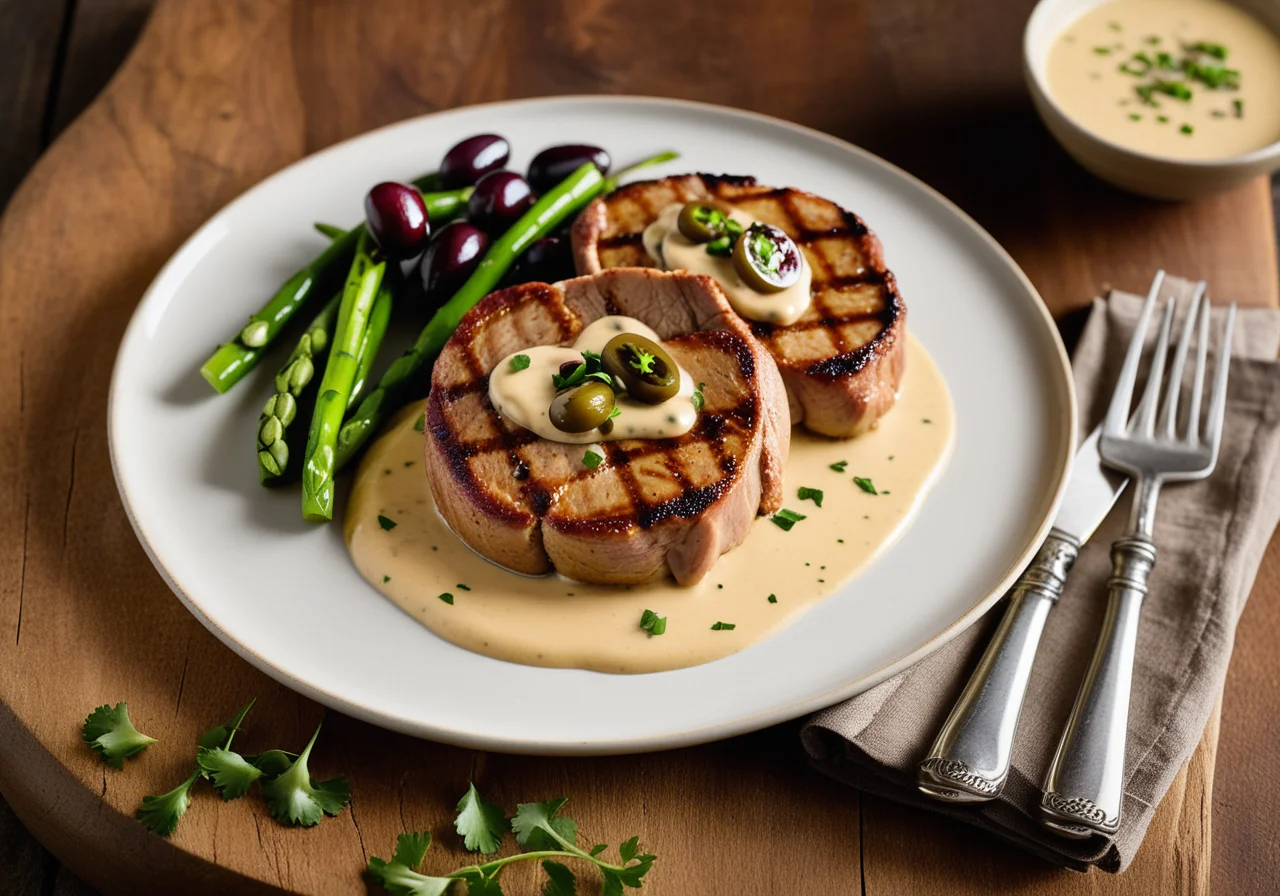 Pork Chops with Mustard Sauce