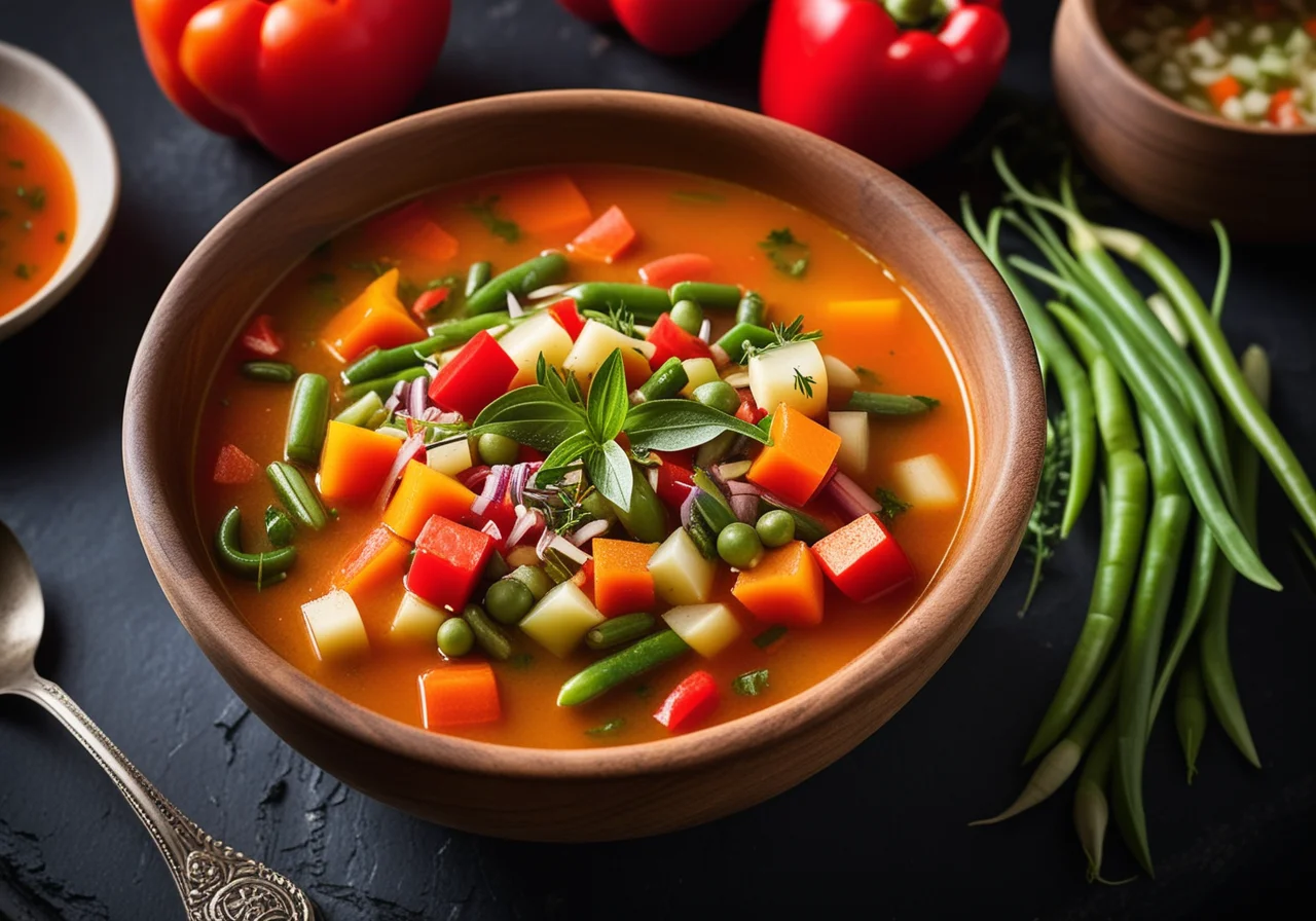 Vegetable Soup from the Pot