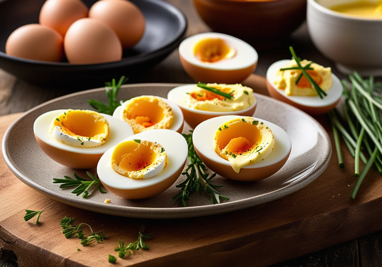Filled Eggs with Mustard and Mayonnaise