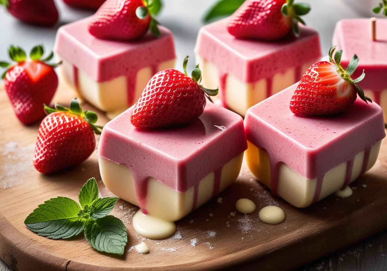 Strawberry Quark Ice on a Stick