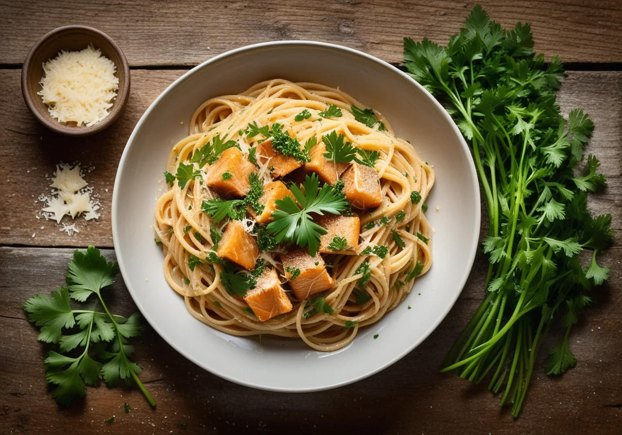 Pasta with Fish and Parsley