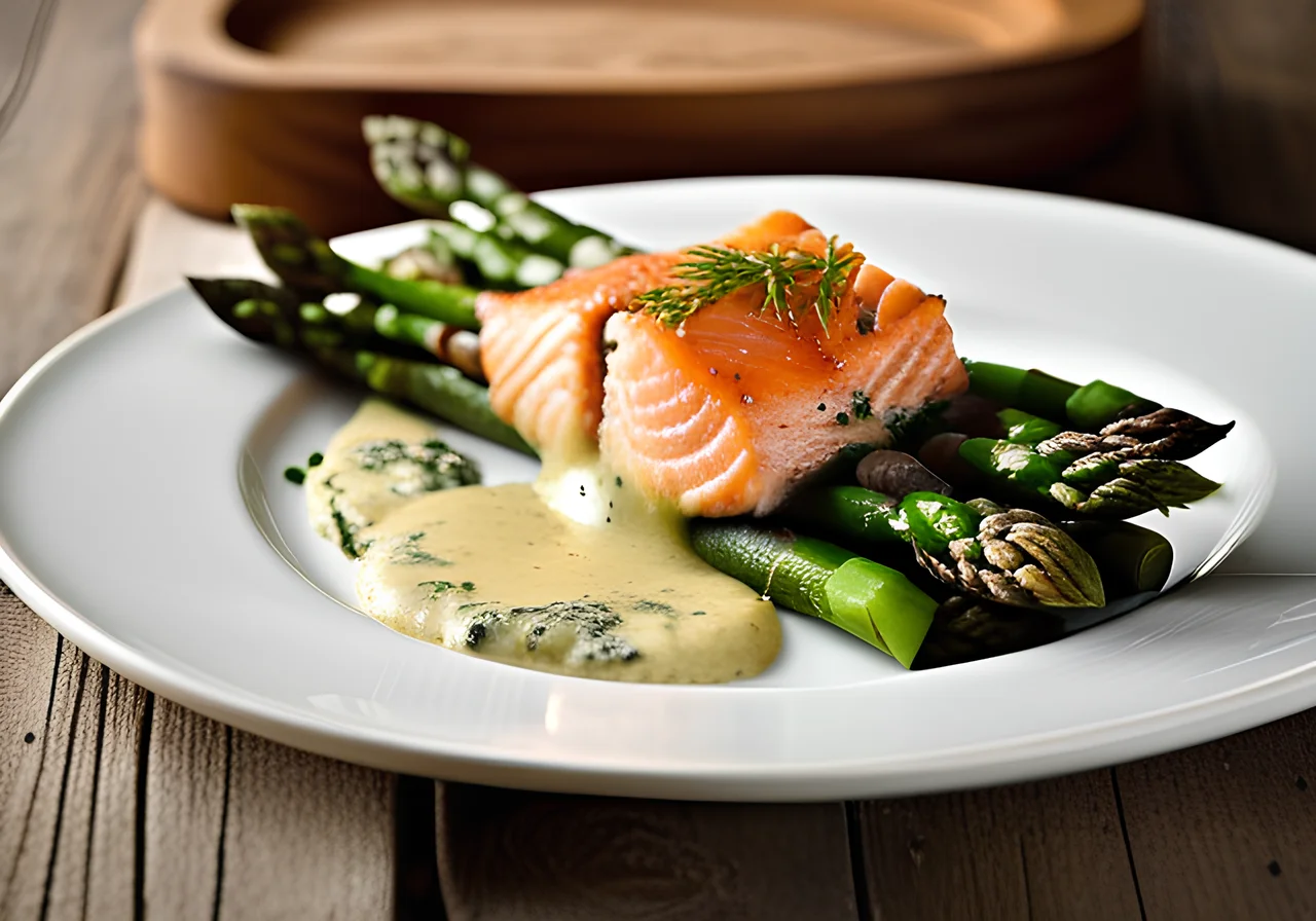 Asparagus Salmon Gratin