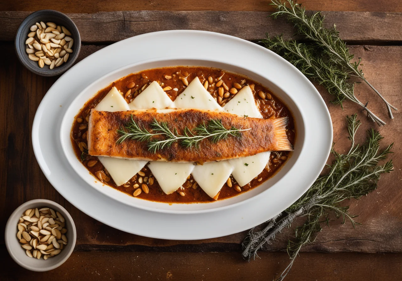 Fish Casserole with Pine Nuts