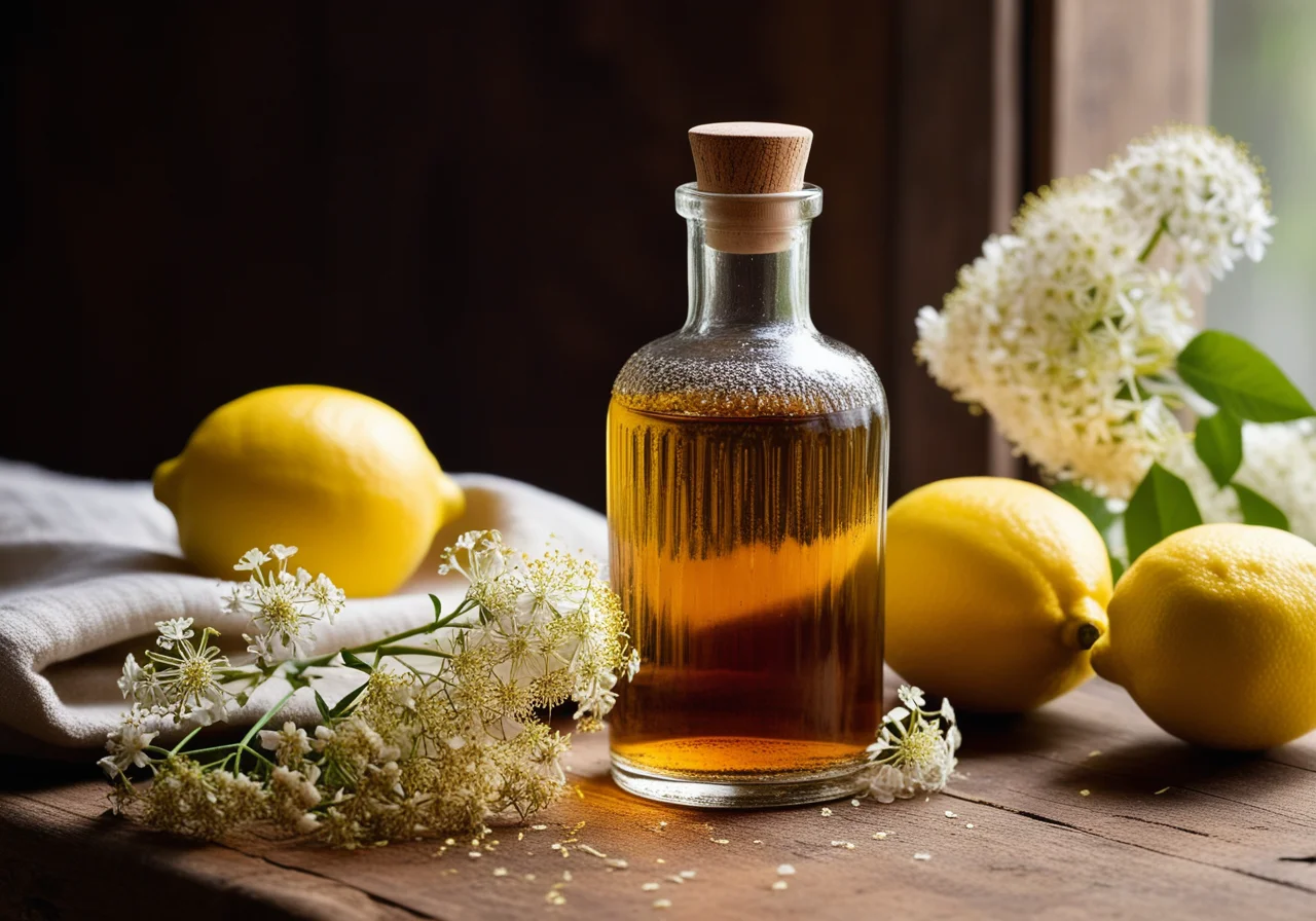 Elderflower Syrup with Apple Juice