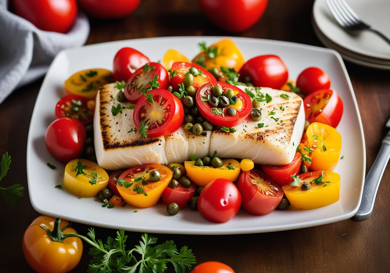 Halibut on Vegetable Bed
