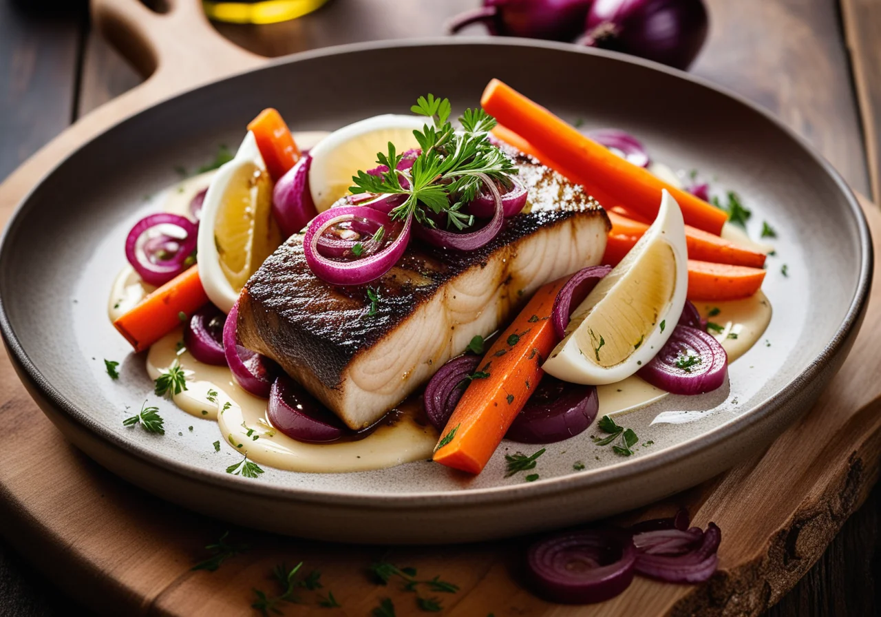 Sea Bass with Vegetables