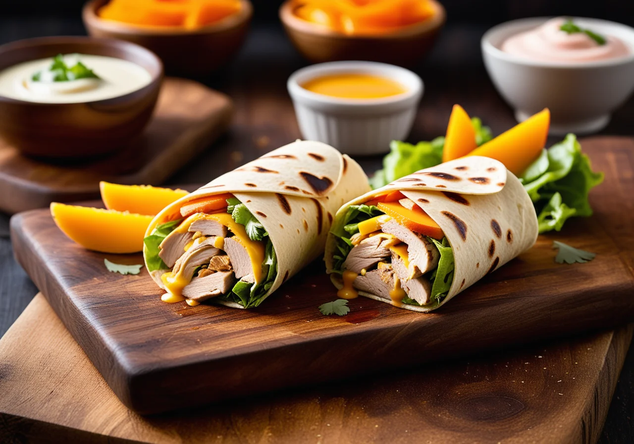 Chicken Wraps with Mango
