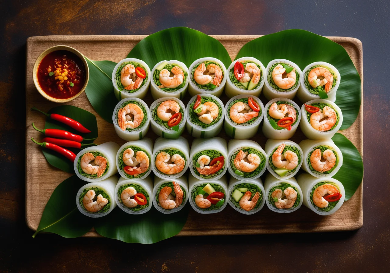 Banana Leaf Rice Rolls