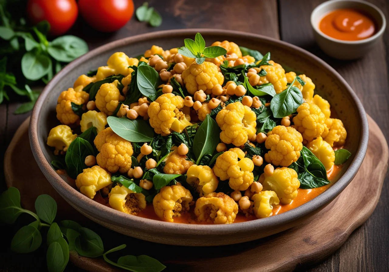 Cauliflower Curry with Chickpeas