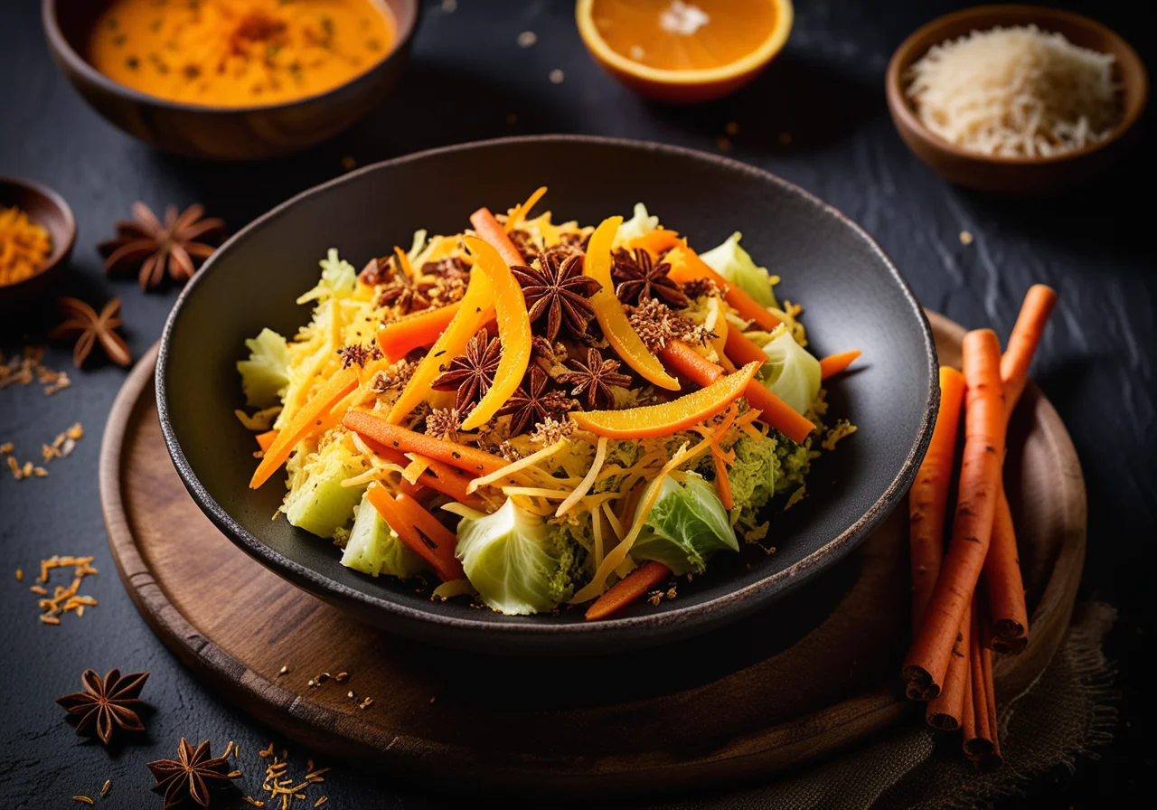Cabbage-Carrot Curry with Cinnamon