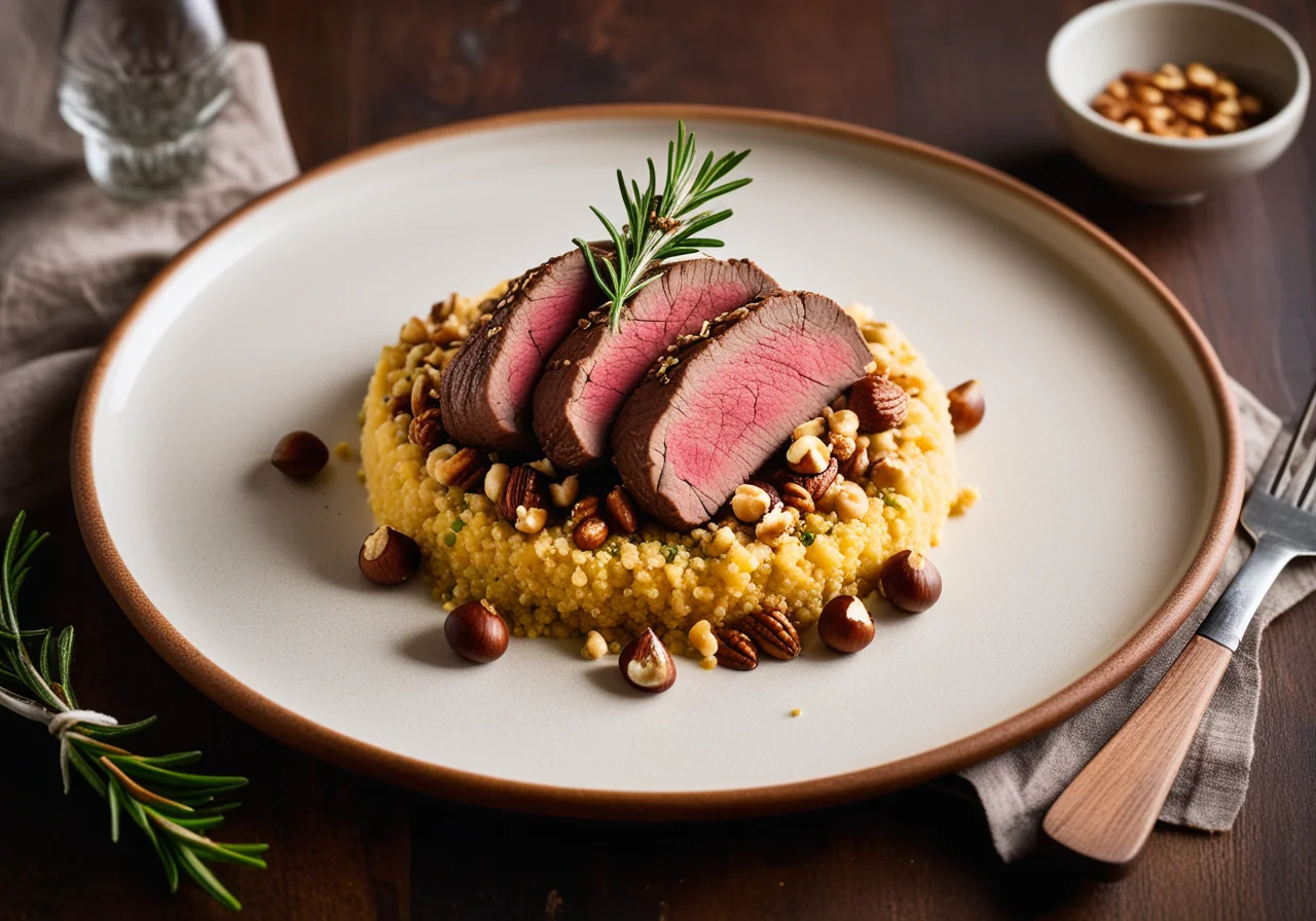 Beef Fillet with Spiced Nut Couscous