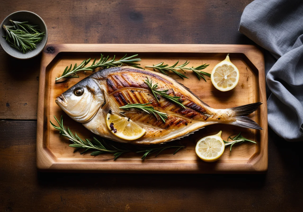 Sea Bream with Garlic, Lemon and Herbs