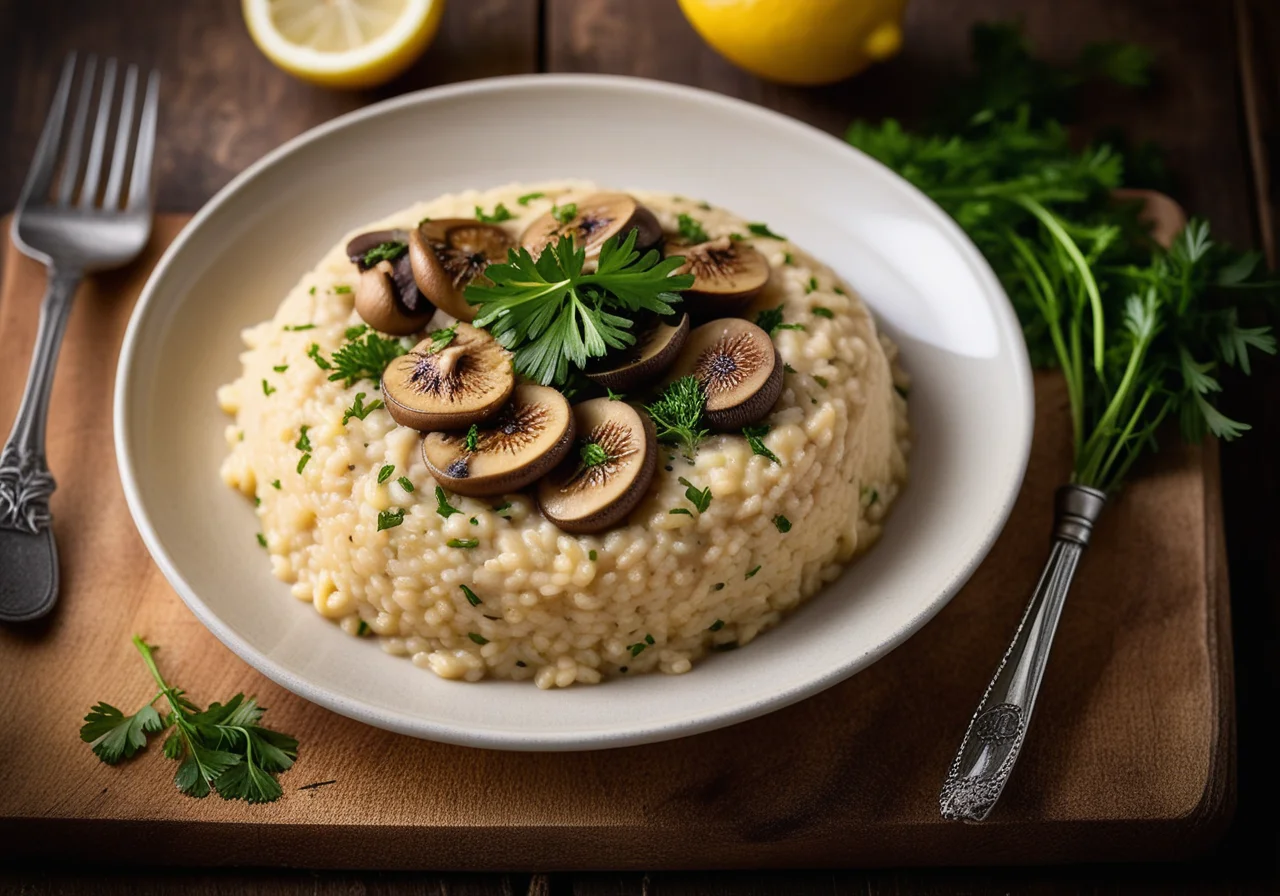 Lemon Mushroom Risotto