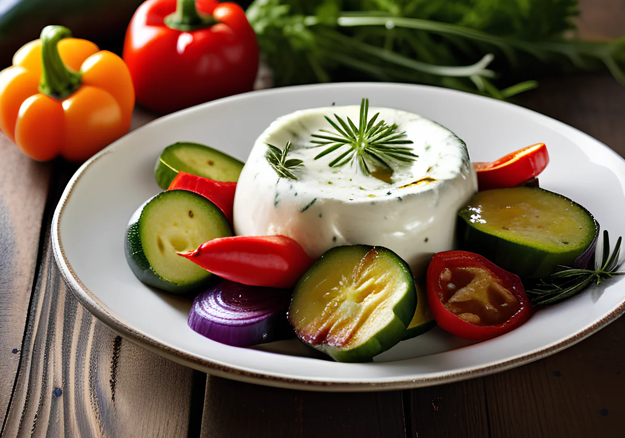Mediterranean Oven Vegetables with Herb Quark
