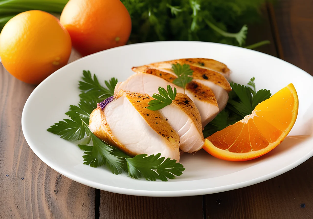 Chicken Breast with Orange Slices