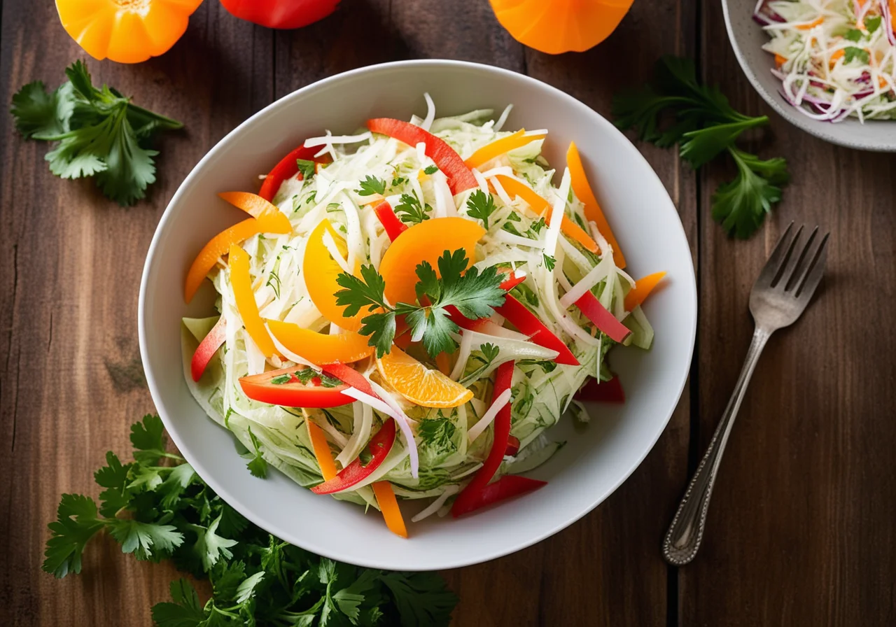 Cabbage Salad with Bell Peppers