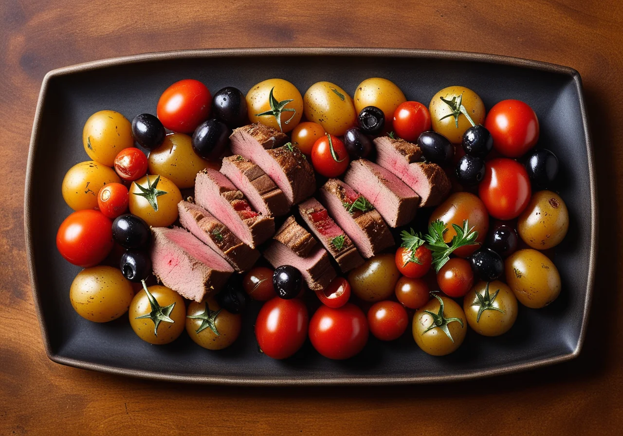 Lamb Neck with Potatoes, Olives and Tomatoes