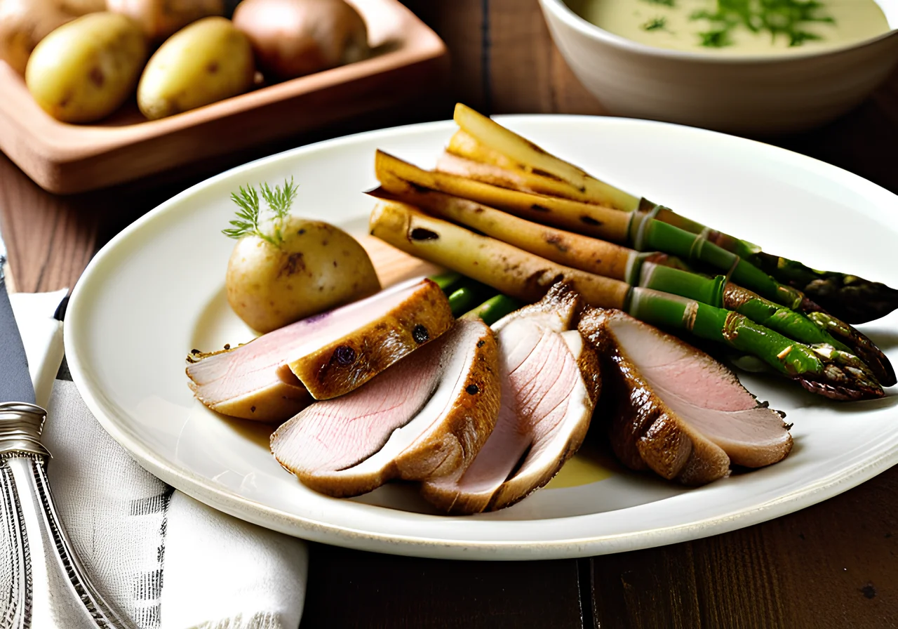 Rabbit with White Asparagus