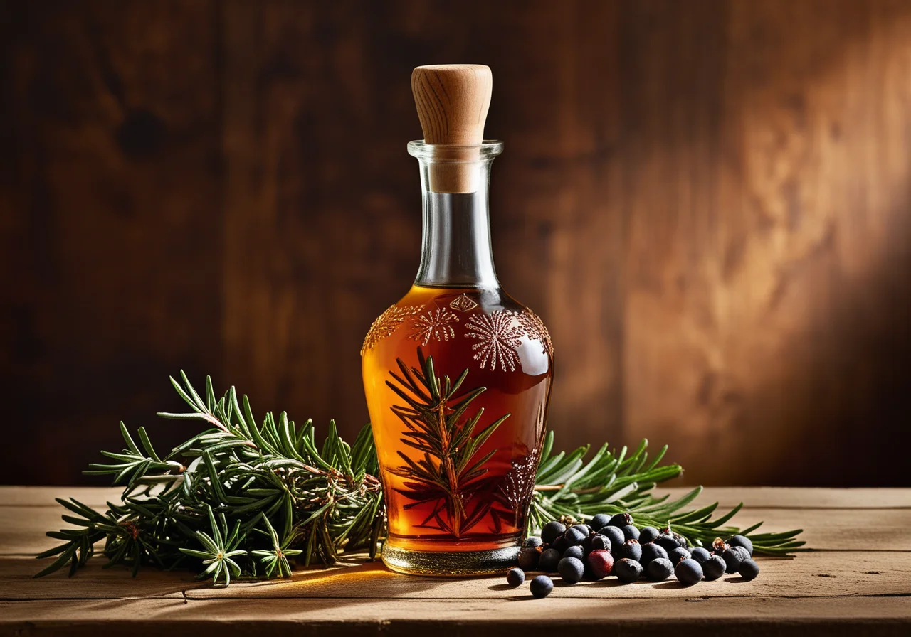 Vinegar with Bay Leaves and Juniper