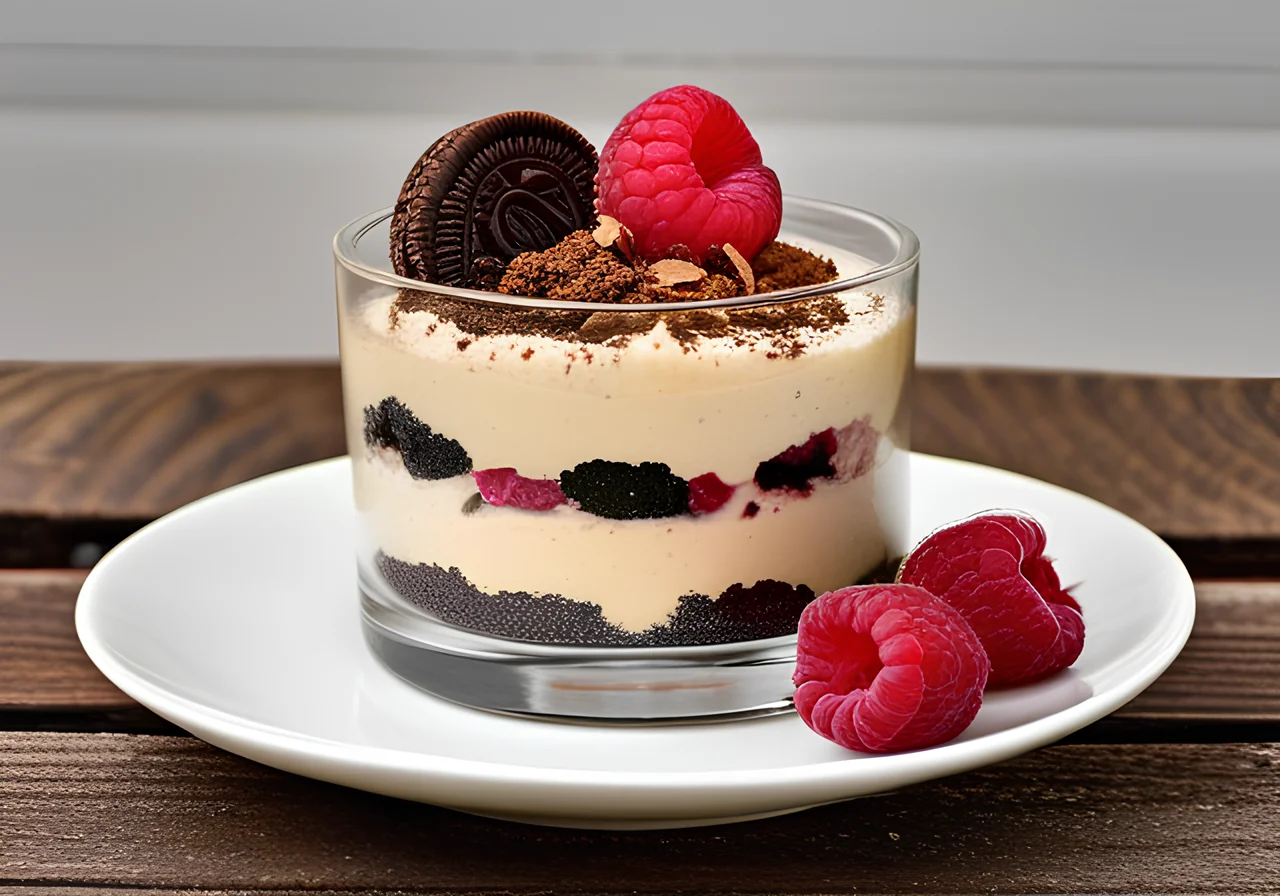 Oreo Tiramisu with Raspberries