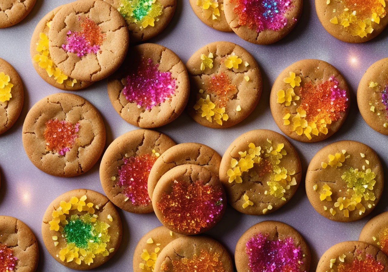 Cookies with Colorful Sugar