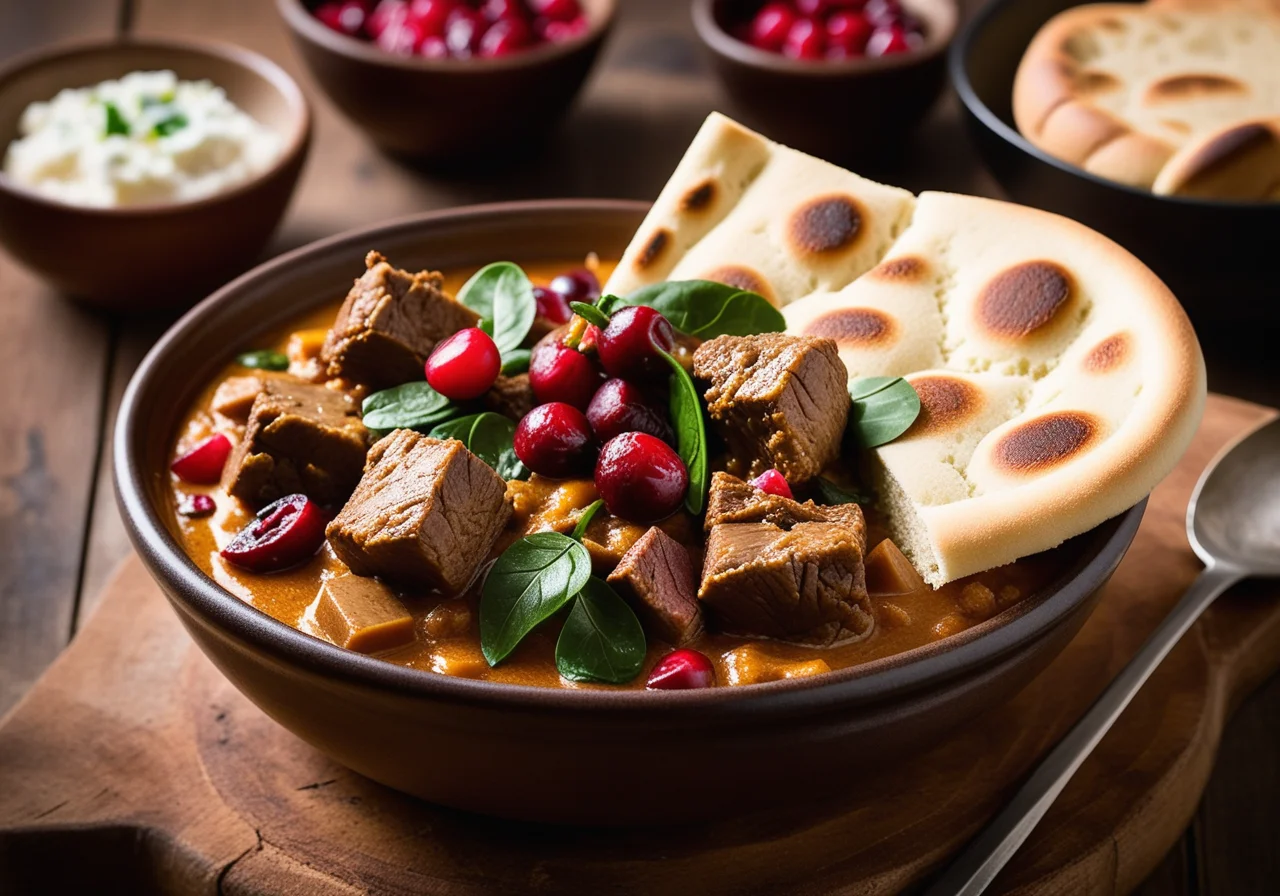 Welsh Lamb Curry with Cranberries