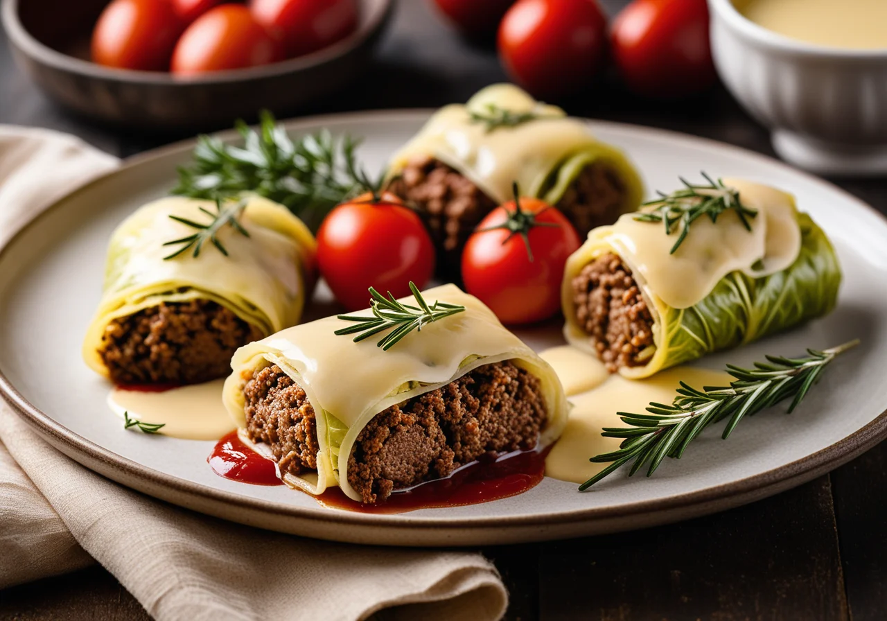 Cabbage Rolls Filled with Ground Meat