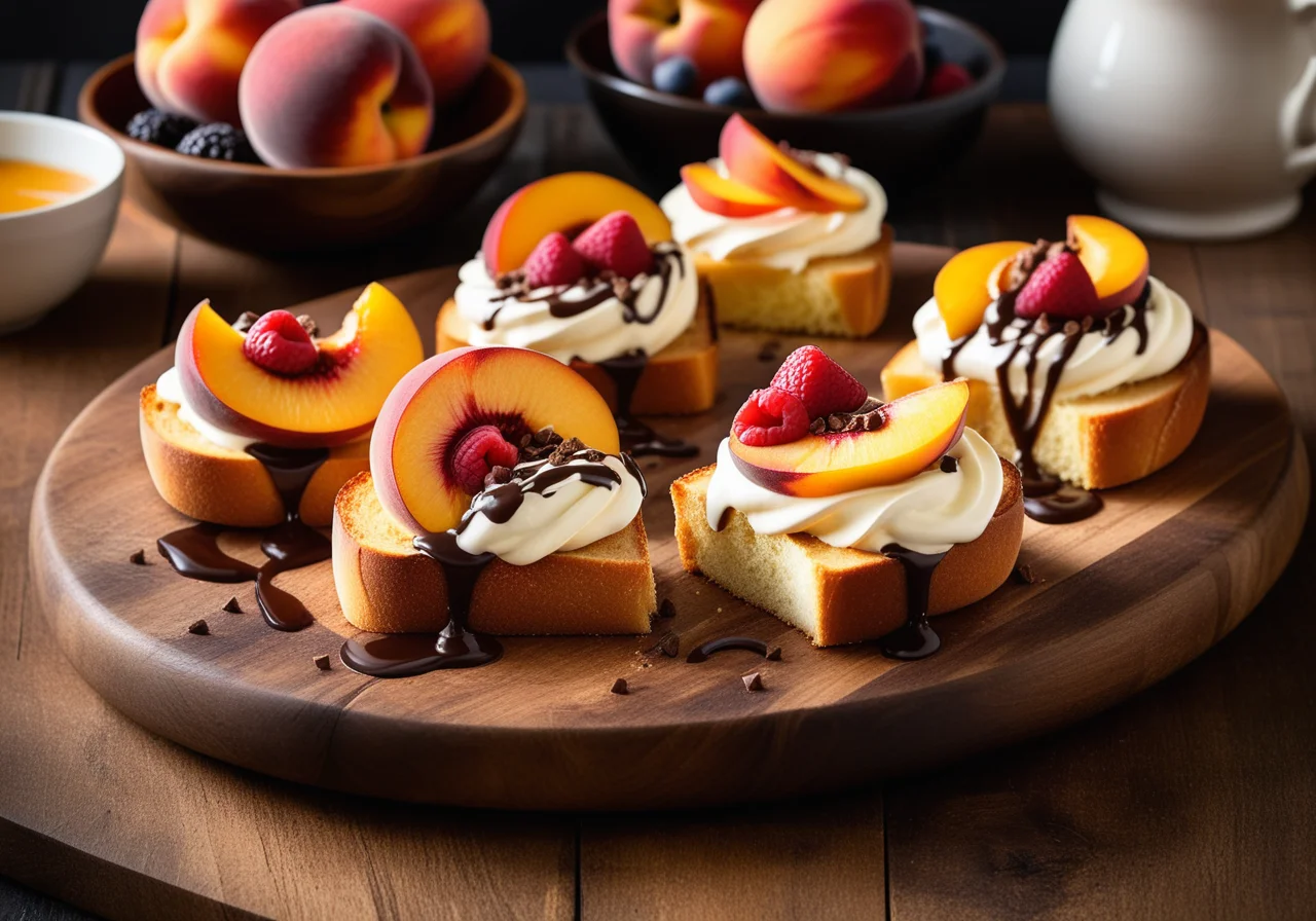 Peaches with Vanilla Cream