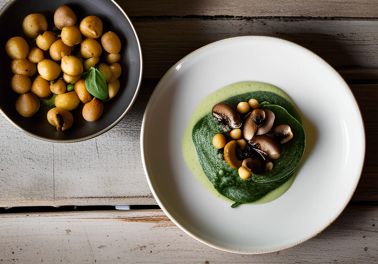 Spinach and Potato Puree with Chickpeas