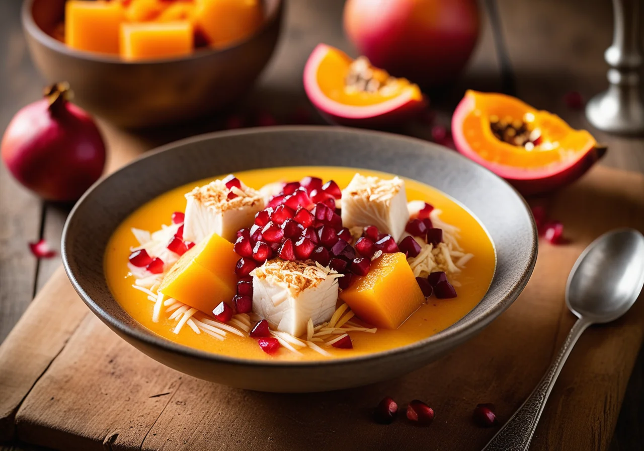 Caribbean Fish Stew with Papaya and Pomegranate